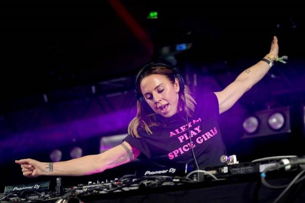 Former Spice Girl Melanie C plays a DJ set in the William's Green tent. PA