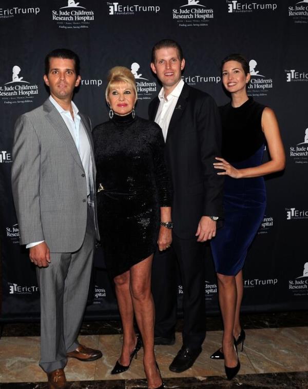 Do<em></em>nald Trump Jr., Ivana Trump, Eric Trump and Ivanka Trump attends the 9th Annual Eric Trump Foundation golf invitational