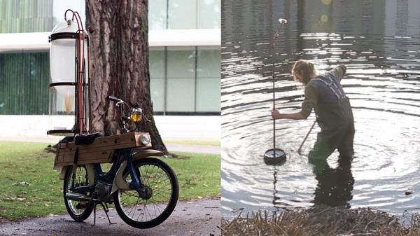 荷兰艺术家的DIY摩托车靠他自己收集的沼气驱动