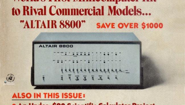 《大众电子》杂志封面上的牵牛星8800揭开了个人电脑时代的序幕