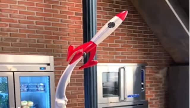 Watch: Pastry chef creates jaw-dropping rocket sculpture using chocolate