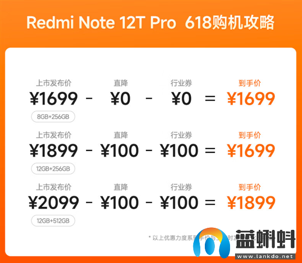 Redmi Note 12T Pro发布：顶级LCD性能机，顶配重回1999元